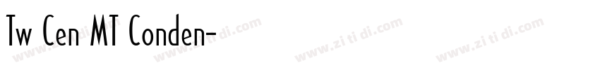 Tw Cen MT Conden字体转换